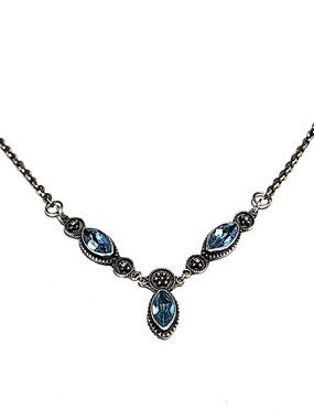 925 Silver & blue Topaz necklace